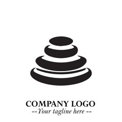 Delicious Cake Icon Symbol in Black on White Background with Sweet Minimalist Modern Design