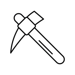 Pick Hammer icon with white background vector stock illustration