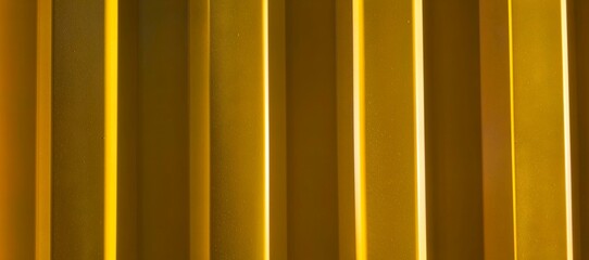 Abstract yellow background with vertical lines and shadows for design
