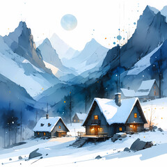 winter mountain landscape