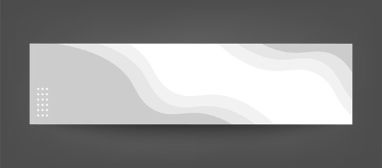 Minimal White Wave LinkedIn Banner Background