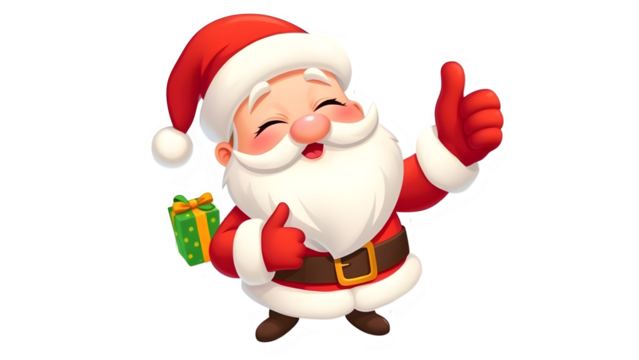 santa claus isolated on white