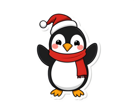 penguin santa claus