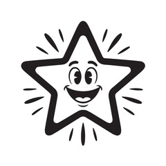 Cartoon Star Giving a Thumbs Up