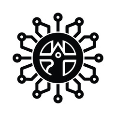 Obraz premium Artificial Intelligence Symbol Design