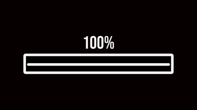 Set of loading bar animation with various updating .Loading bar and percentage Futuristic progress loading bar 0-100 percent .4K animaton