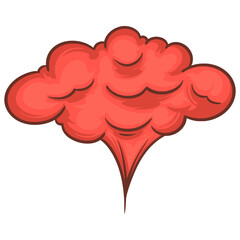 Smoke cloud pink element decoration 