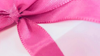 Close up of a pink gift