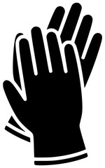 white illustration hand silhouette glove logo set icon closeup outline person collection finger thumb health healthcare doctor disease gesture shape for vector graphic background