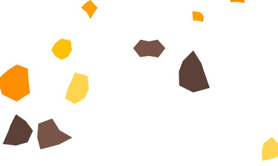 Abstract pattern with geometric shapes in shades of orange yellow and brown on white background creates modern art piece