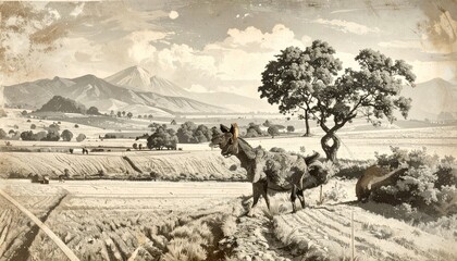 Grunge old newspaper texture background wallpaper, yellow press