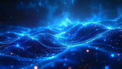 Blue Abstract Digital Network Background