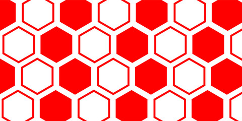red honeycomb icon, honeycomb outline symbol vector illustration.