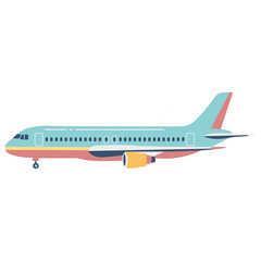 Modern colorful airplane illustration for travel, vacation, and transportation design concepts with soft tones and minimal style.
