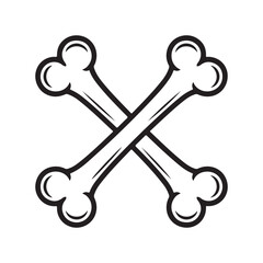 Vector art of crossed bones