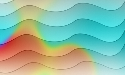 Colorful Wavy Layers Abstract Design Smooth Gradient Background Texture Overlay