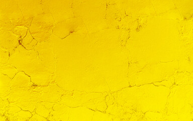 Horizontal design on cement and concrete texture for pattern and background. Yellow grunge cement wall texture. Copy space for text