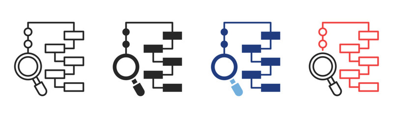 Pattern Recognition Icon Set With Multiple Styles Vector Illustration