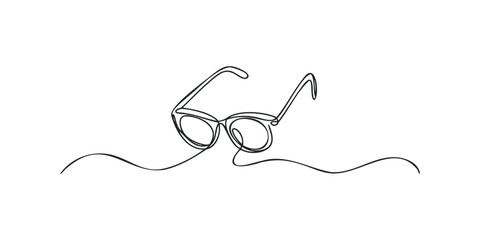 Continuous Line Drawing of Eyewear