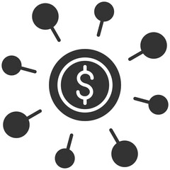 Money Management Glyph Icon