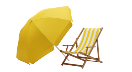 beach chairs and umbrella