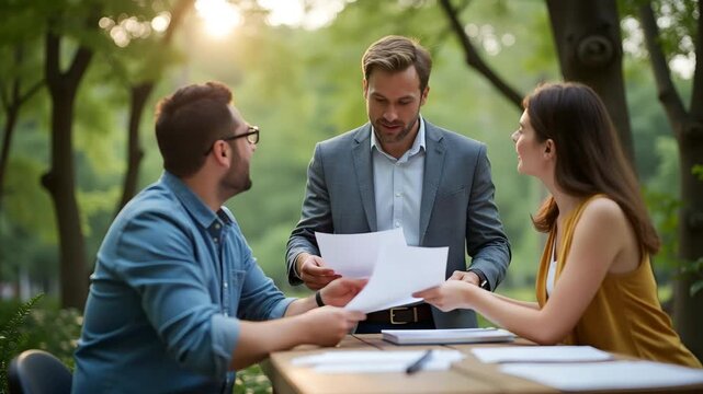 Colleagues participating in outdoor office bonding exercises collaborative problem solving tasks casual attire dynamic teamwork environment professional setting in  Photo Stock  Concept  and empty spa