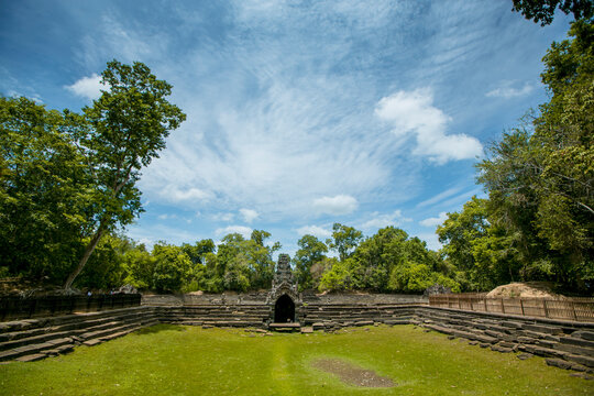 View of a Temple Tank in Angkor Cambodia