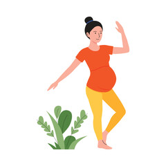 Prenatal yoga flow for relaxation and wellness illustration