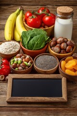 Potassium-rich foods: vegetables, legumes, nuts, seeds, and fruits