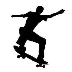 silhouette of a man jumping