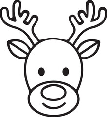 Whimsical reindeer illustration for holiday design

