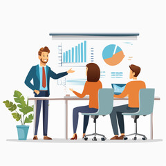 Business Presentation Team Collaboration and Data Analysis for Project Success