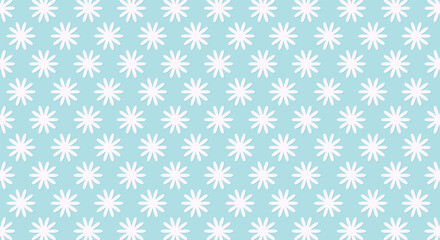 Blue Background with White Floral Pattern