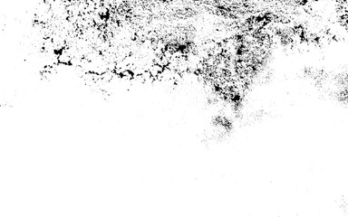 Grunge background black and white. Texture of chips, cracks, scratches, scuffs, dust, dirt .Vector pattern of cracks, chips, scuffs. Abstract vintage surface