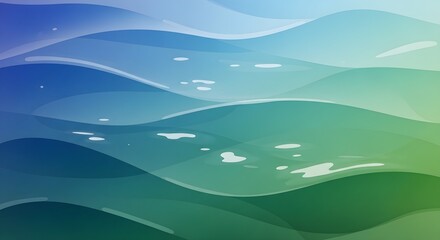 Obraz premium Dynamic Abstract Wavy Gradient Background with Smooth Flowing Lines and Luminous Liquid Elements