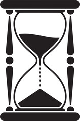 Classic hourglass silhouette symbolizing time passage and countdown metaphor for urgency business concept deadline clock vector