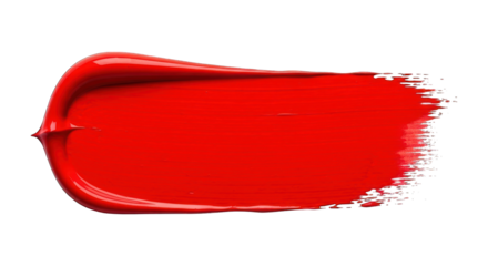 Glossy red paint smear on black