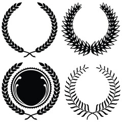 set of laurel wreaths