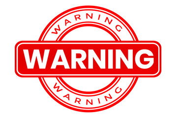 Warning red round stamp element transparent png file	