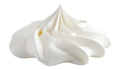 whipped cream isolated on transparent background