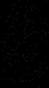 Space Background Loop Animation Video. twinkling stars in outer space 4K motion graphic. Dazzling glowing stars, magical twinkling stars, 4k glitter animation alpha channel included. vertical