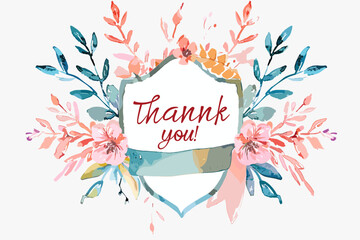 Watercolor Floral Thank You Cards