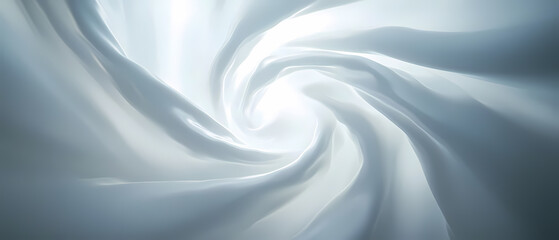 Elegant White Fabric Drape