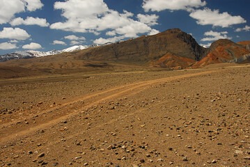Arid Semi-Desert Terrain of Southwestern Tibetan Plateau Bordering the Himalayas