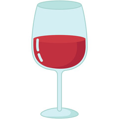 A transparent background pixel art glass filled with rich red wine on a simple white surface.  The beverage glistens with subtle highlights creating a sophisticated and inviting visual.