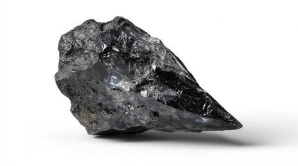 Obraz premium Tektite meteor shard isolated on white background