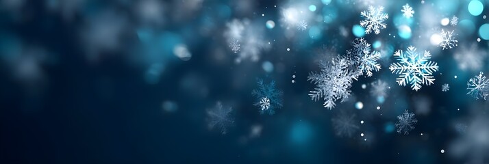 Obraz premium Sparkling Snowflakes in a Magical Winter Wonderland Background