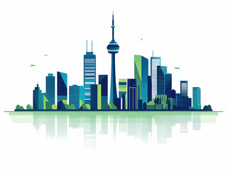 Obraz premium Toronto Skyline Modern Illustration