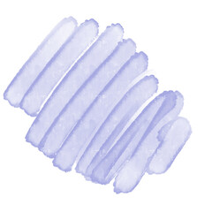 Diagonal watercolor brush strokes in a light purple hue, creating a textured, artistic effect on a white background.