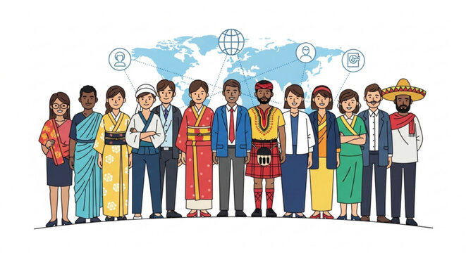 Diverse cultures around the world global community international people cultural diversity multiculturalism unity